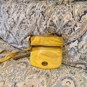 Fossil Mustard Yellow Crossbody Bag
